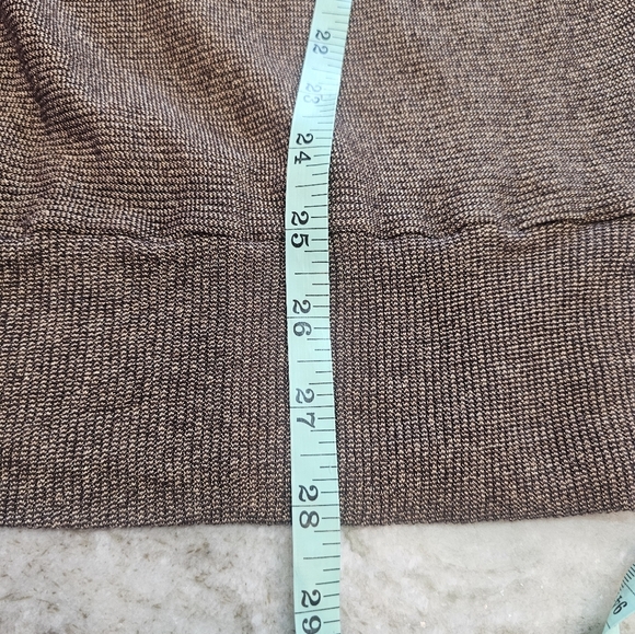 Michael Stars Metallic Brown Knit Top OSFM One Size 3/4 Sleeve Made in USA - Picture 7 of 7
